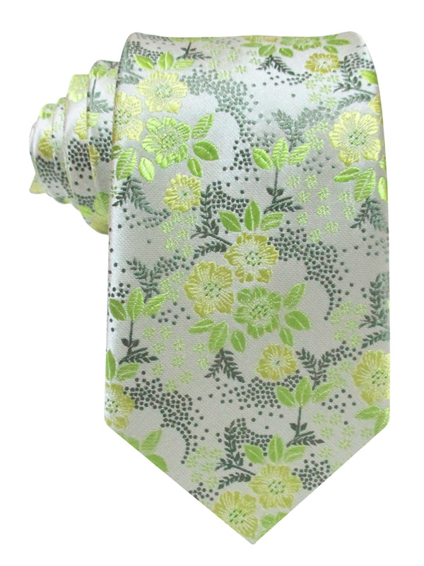 corbata seda flores color oro