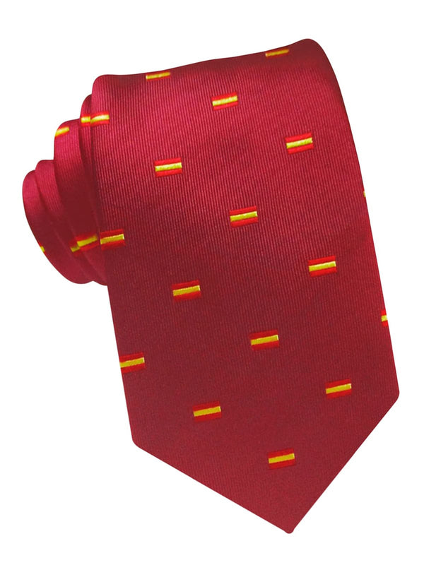corbata seda granate banderitas españa