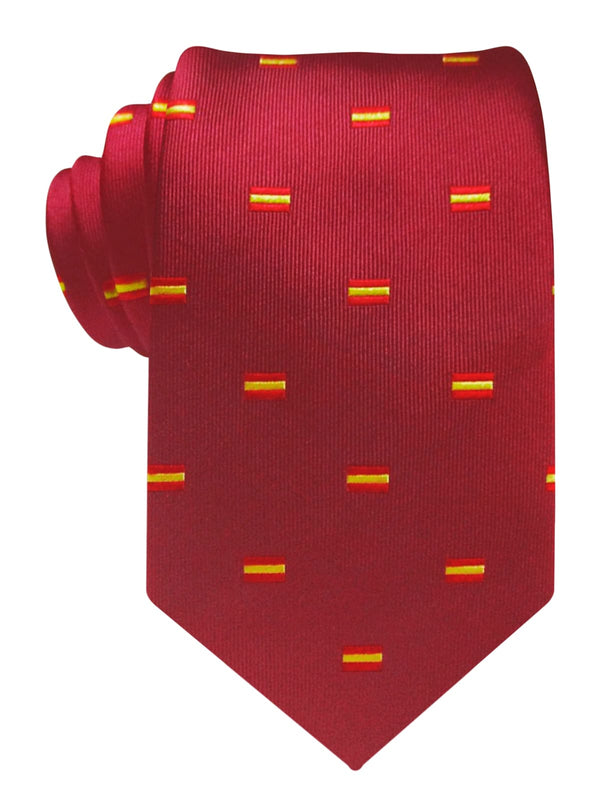 corbata seda granate banderitas españa