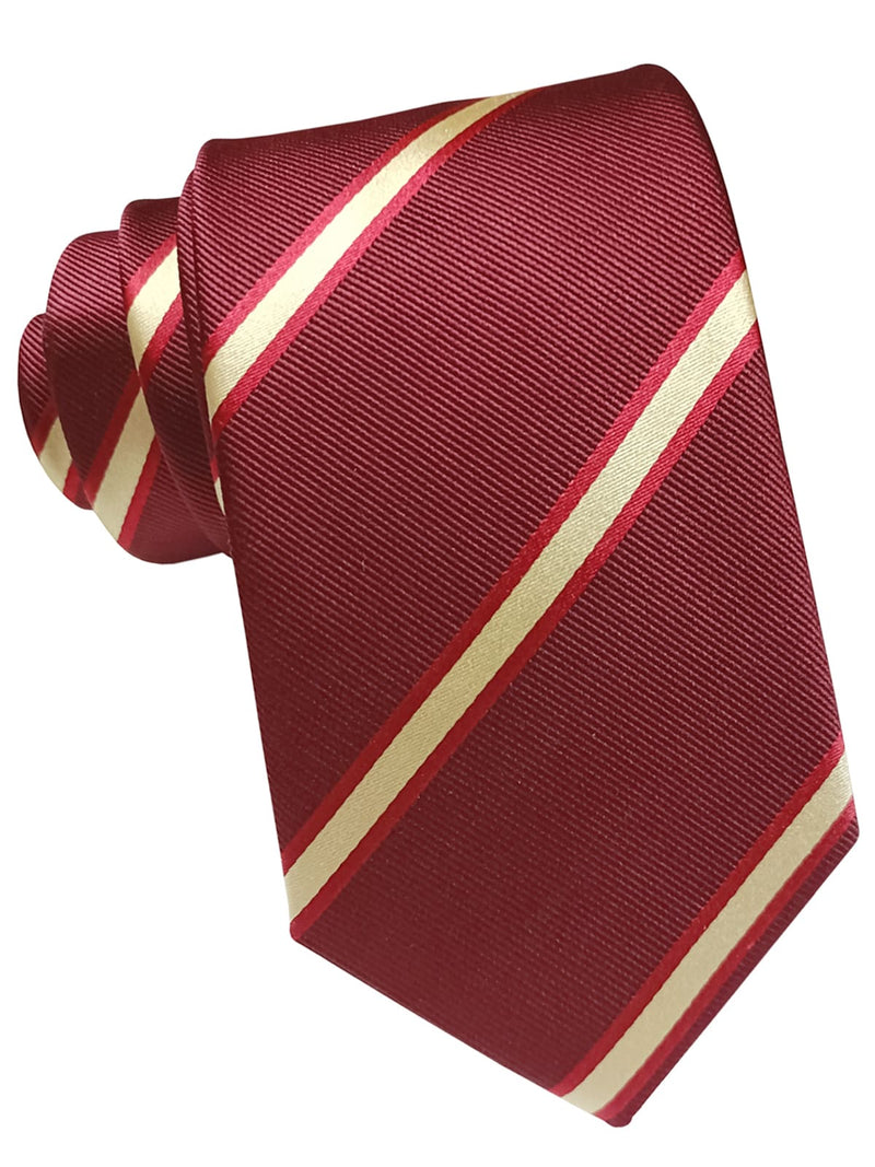 corbata seda granate franjas bandera de españa