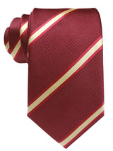 corbata seda granate franjas bandera de españa