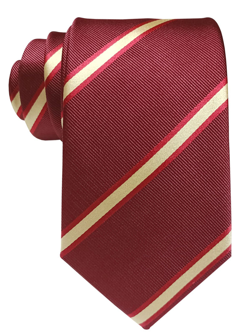 corbata seda granate franjas bandera de españa
