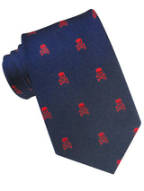 CORBATA SEDA MARINO CALAVERAS ROJAS