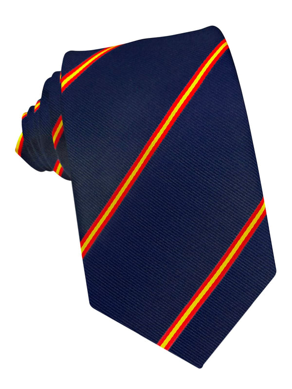 corbata seda azul marino franjas bandera españa