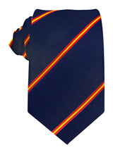corbata seda azul marino franjas bandera españa