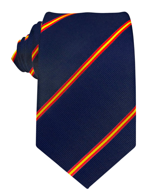 corbata seda azul marino franjas bandera españa