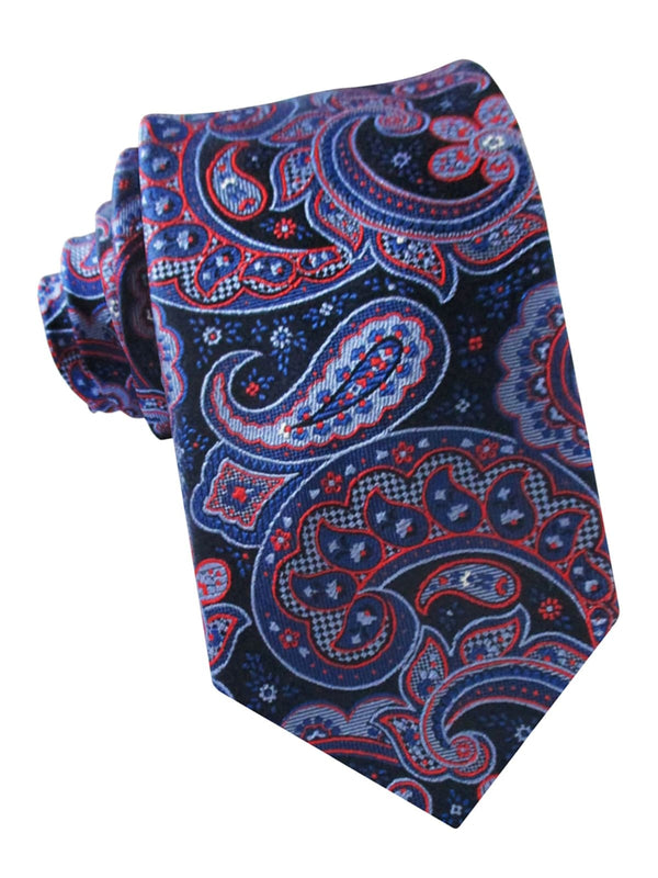 corbata seda azul marino cachemir