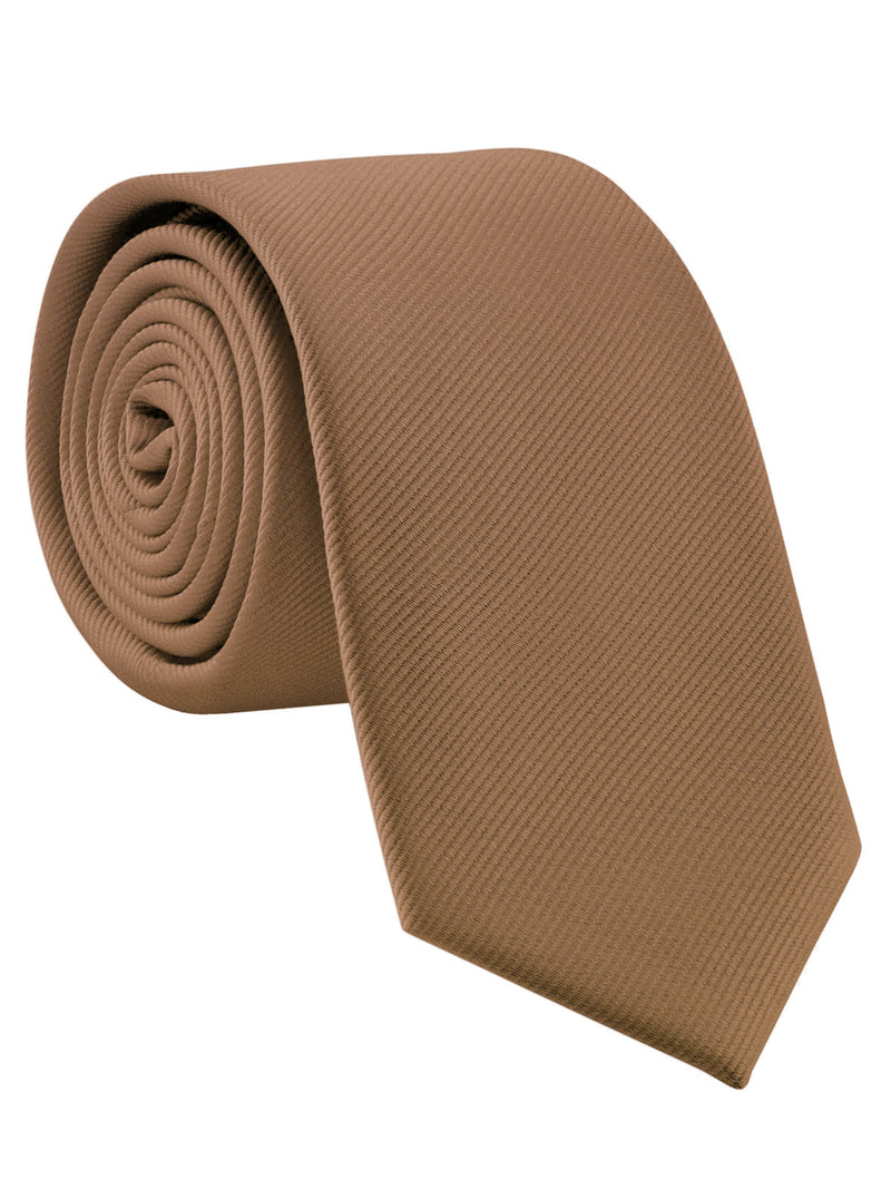 corbata seda marron chocolate