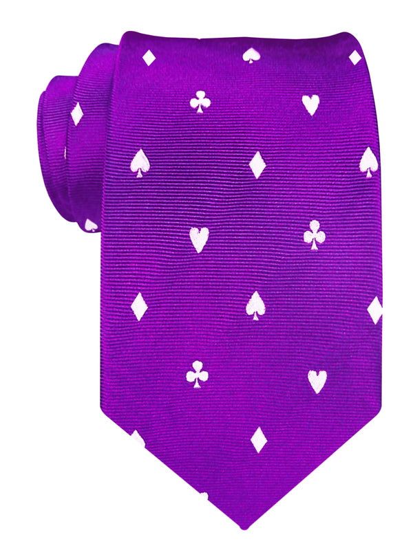 corbata seda morada poker
