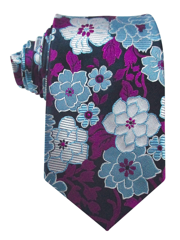 corbata seda grandes flores