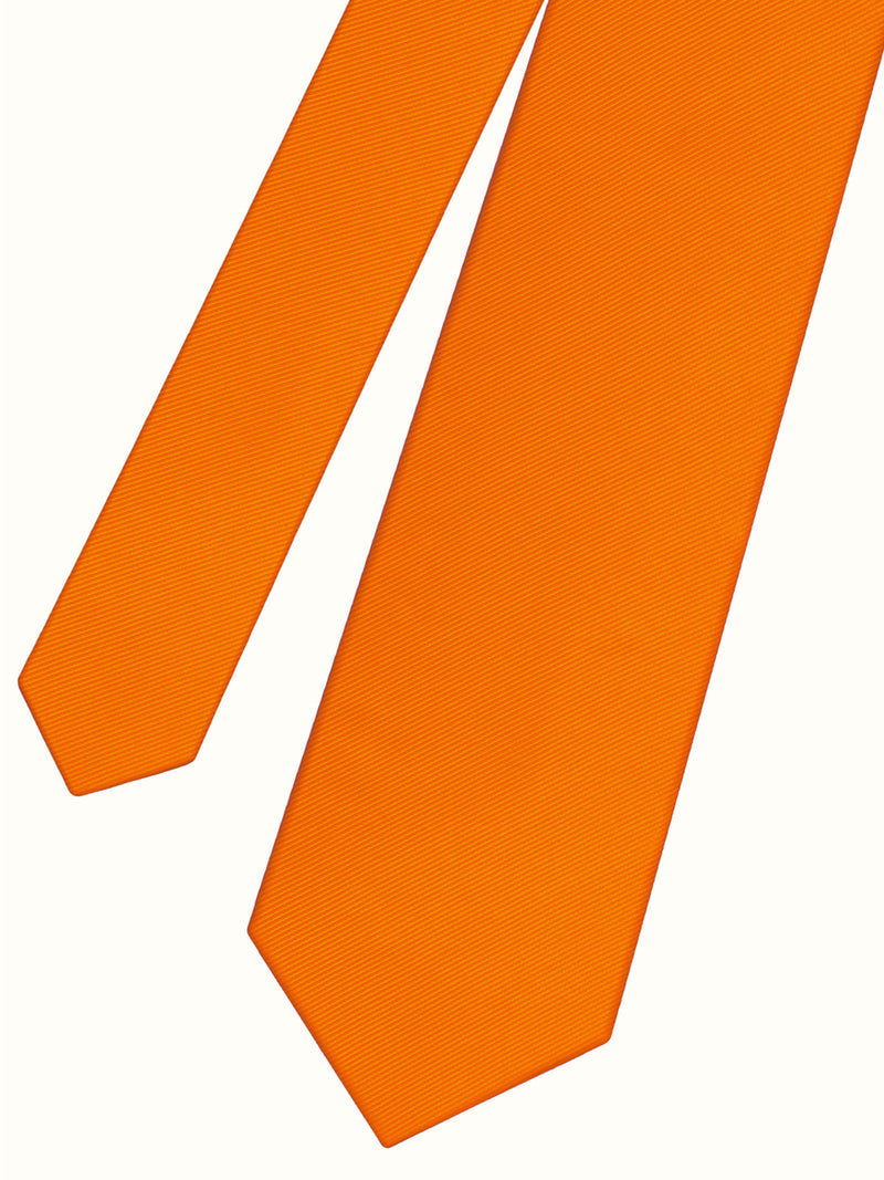 corbata seda naranja