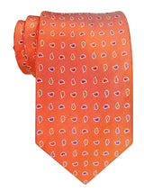 corbata seda naranja paisley