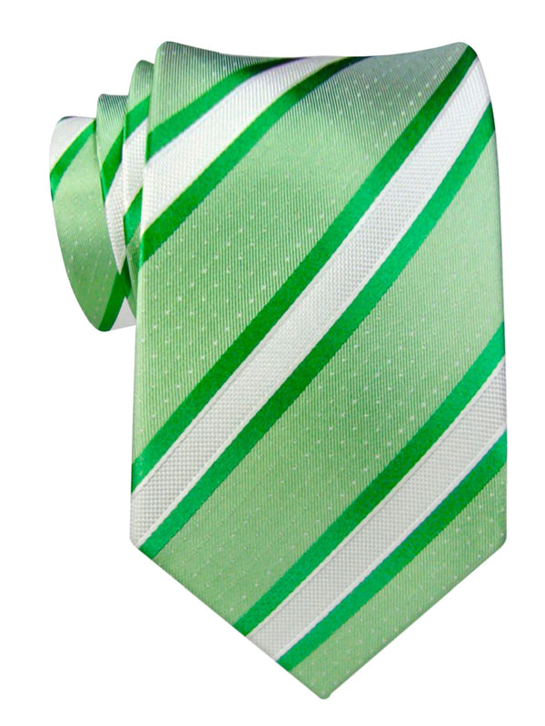 corbata seda rayas verdes y blancas