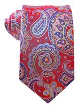 corbata seda roja cachemir