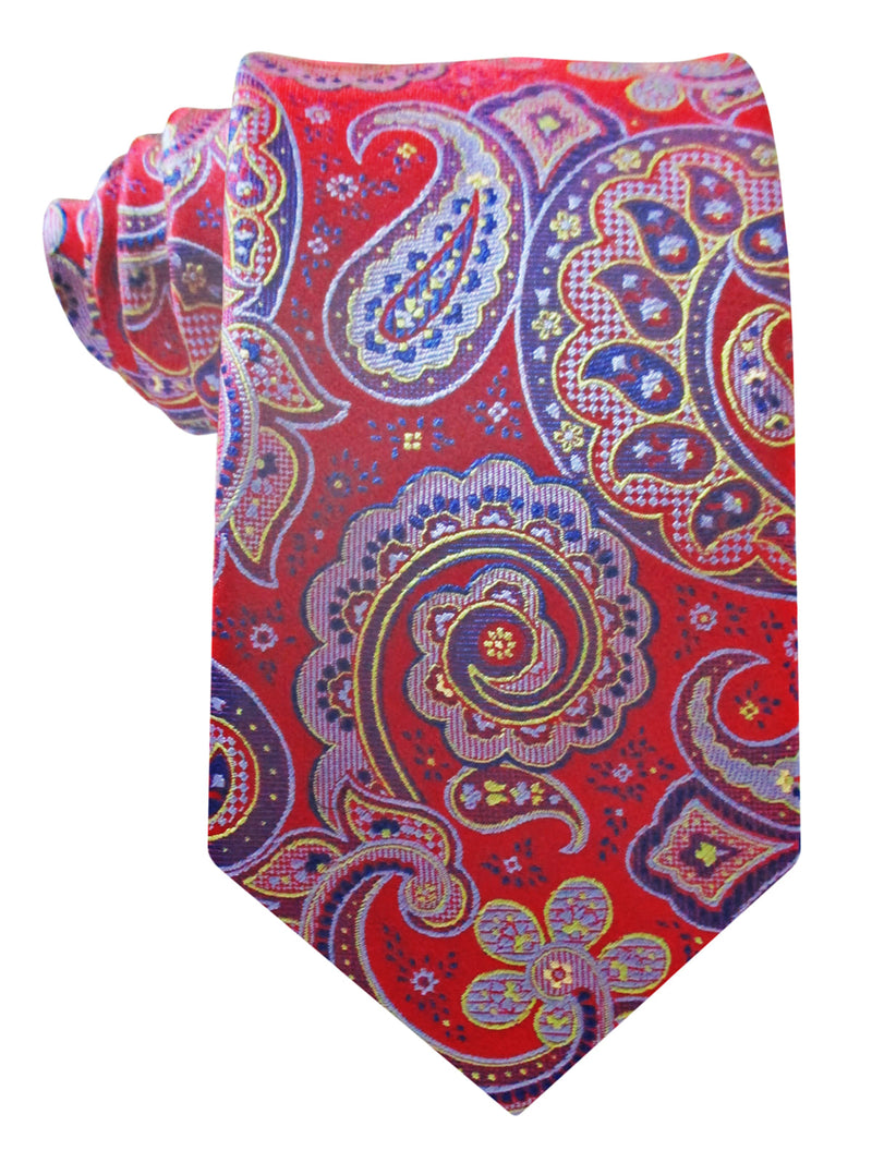 corbata seda roja cachemir