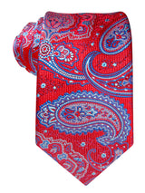 corbata seda roja cachemir