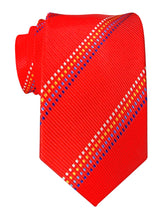 corbata seda roja rayas fantasia