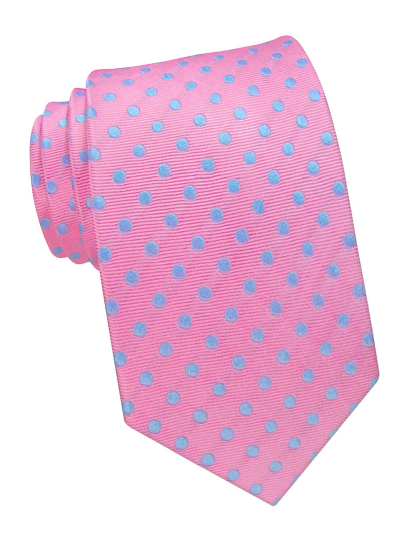 corbata seda rosa topos azul celeste