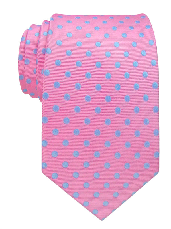 corbata seda rosa topos azul celeste