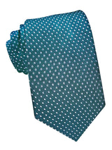 corbata seda verde puntitos blancos