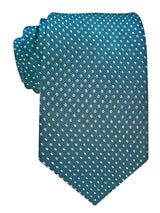 corbata seda verde puntitos blancos
