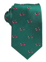 corbata seda verde vespas rojas