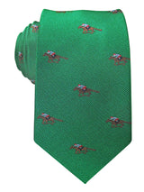 CORBATA SEDA VERDE CON JOCKEY