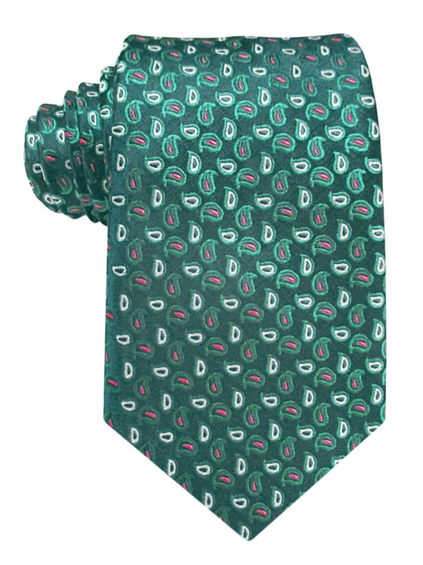corbata seda verde motivos cachemir