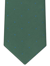 CORBATA SEDA VERDE PUNTITOS AZULES