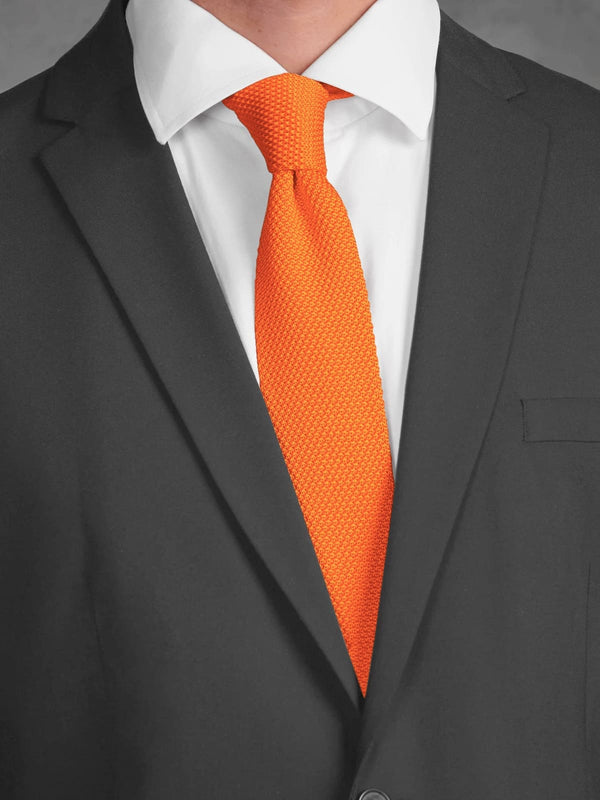 CORBATA PUNTO NARANJA OSCURO