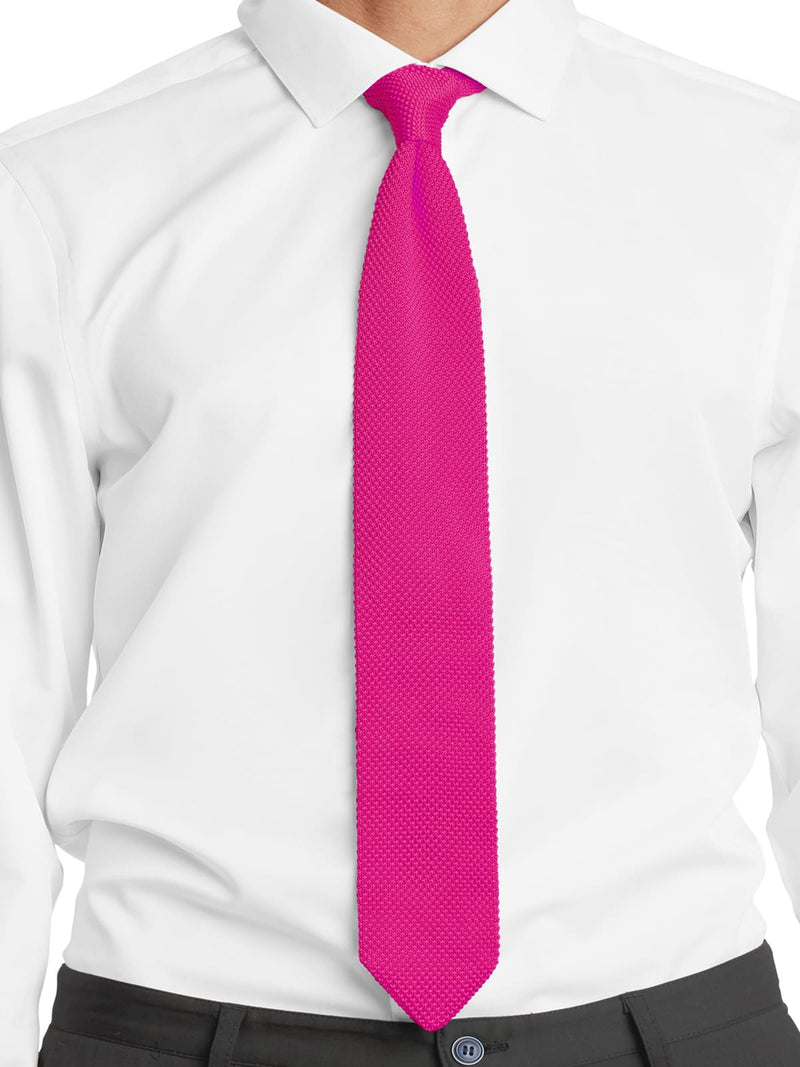 CORBATA PUNTO ROSA FUCSIA