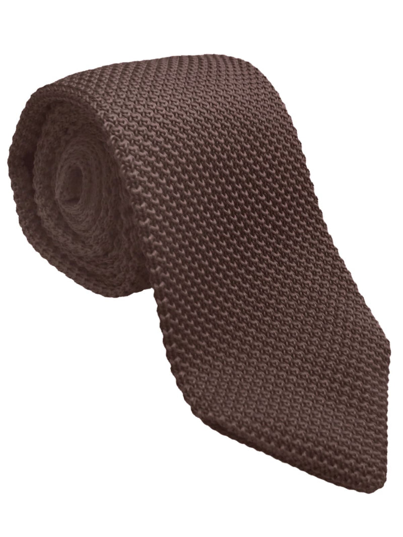 CORBATA PUNTO MARRON CHOCOLATE