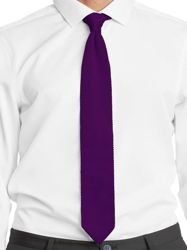 CORBATA PUNTO MORADO BERENJENA