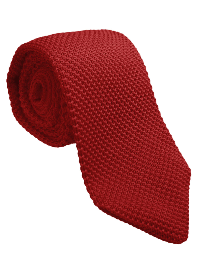 CORBATA PUNTO ROJO GRANATE