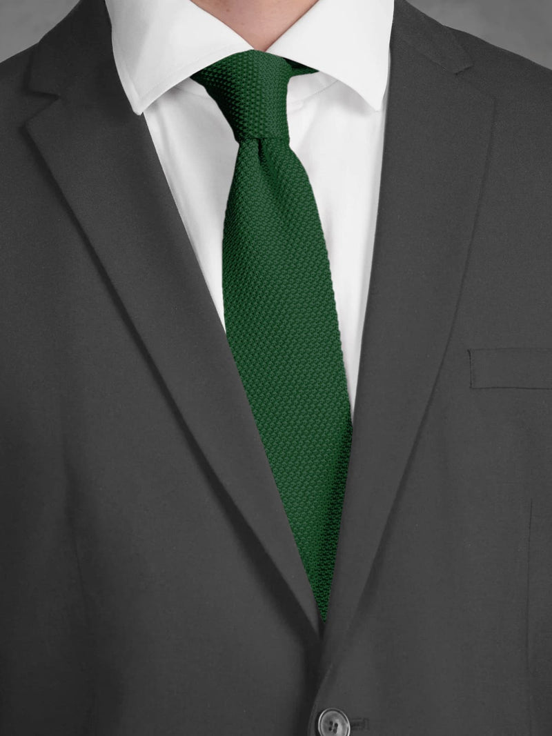 CORBATA PUNTO VERDE OSCURO