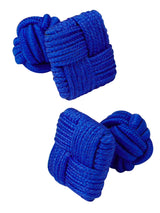 gemelos cuadrados azul añil