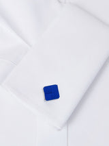 gemelos cuadrados azul añil