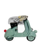 gemelos moto vespa verde