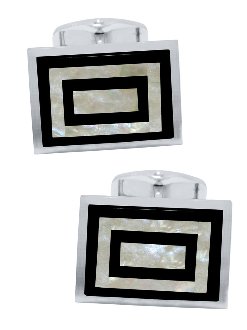 gemelos rectangular nacar onix