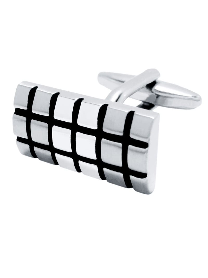 gemelos rectangulares hendiduras mate brillo