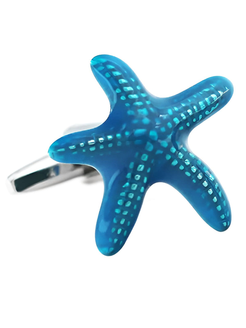 GEMELOS PARA CAMISA ESTRELLA MAR AZUL