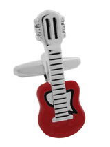 GEMELOS PARA CAMISA GUITARRA ELECTRICA ROJA