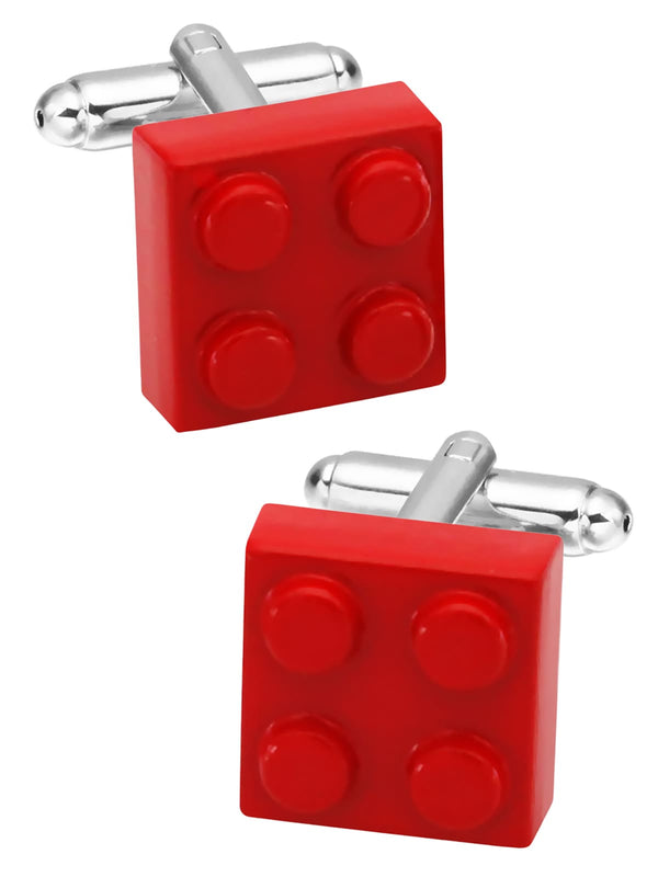 GEMELOS PARA CAMISA PIEZA LEGO ROJA