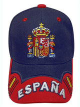 gorra españa azul marino visera roja