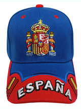 gorra españa azul royal visera roja