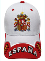 gorra españa blanca visera roja