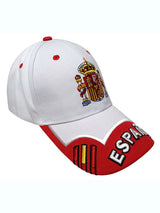 gorra españa blanca visera roja