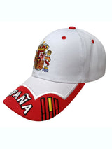 gorra españa blanca visera roja