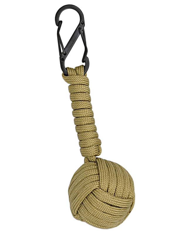 llavero bola cuerda paracord caqui