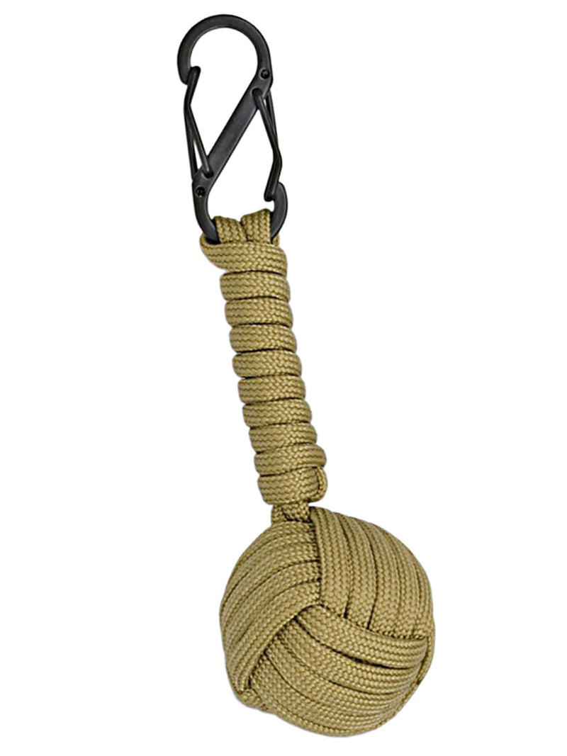 llavero bola cuerda paracord caqui